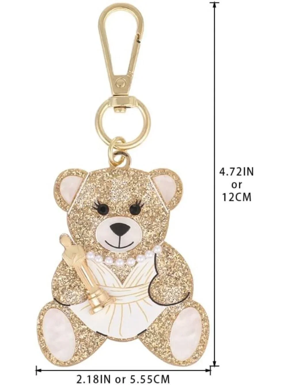 Cute Bear Keychain Bag Charm | Patriotic 4th of July Purse Accessory for Women